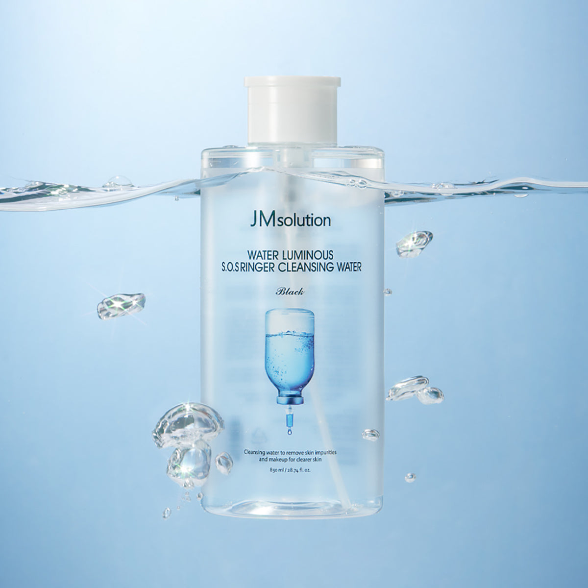 JM Solution Water Luminous S.O.S Ringer Cleansing Water Black 500ml