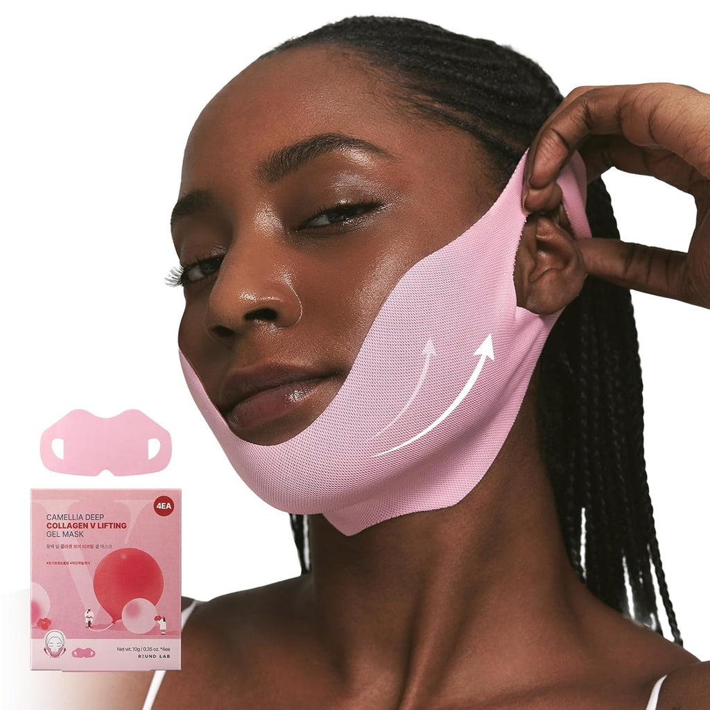 Round Lab Camellia Deep Collagen V Lifting Gel Mask Set 4 Masks